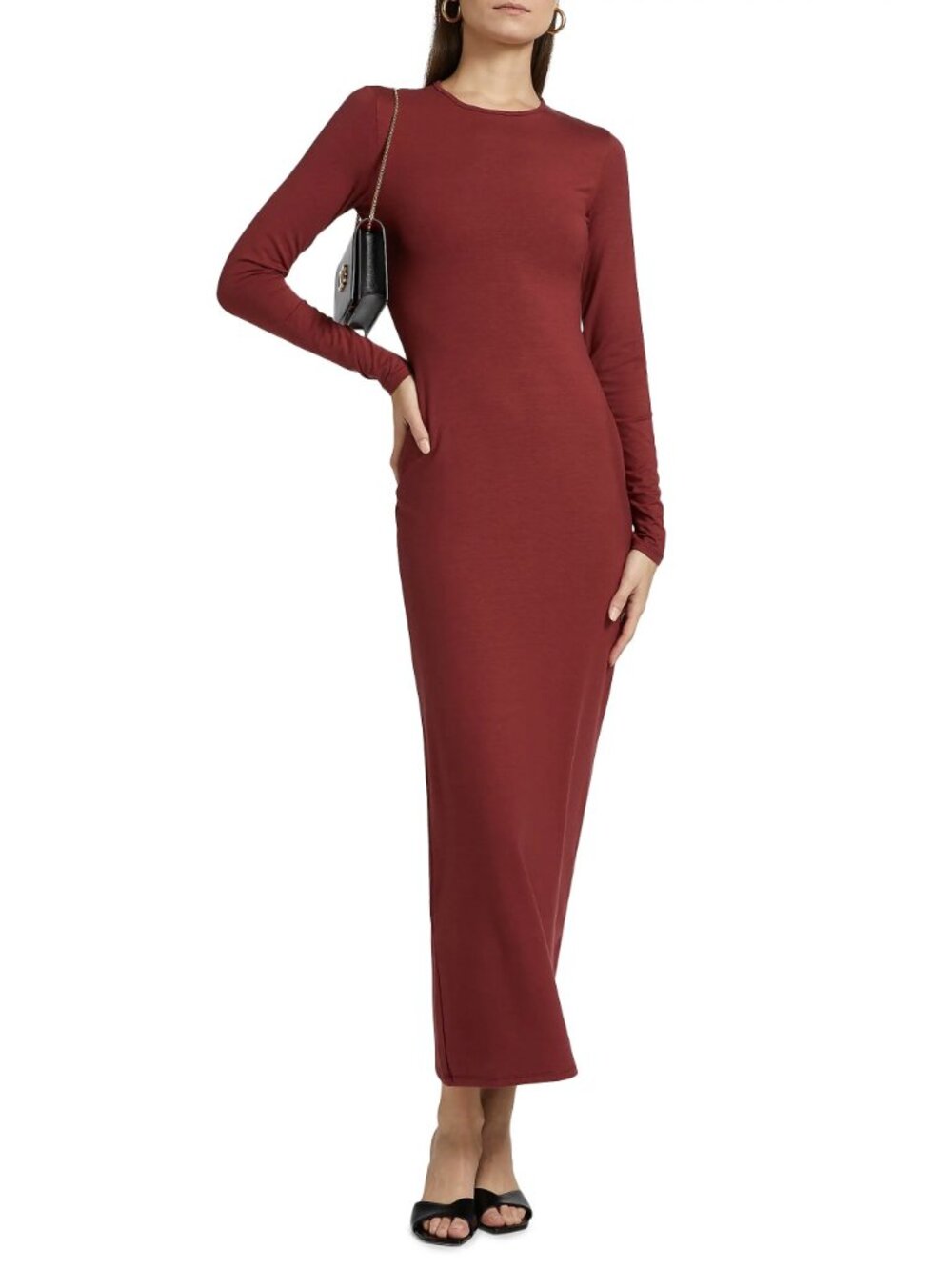 New Reformation Tommie Knit Maxi Dress Chianti Red Medium $198